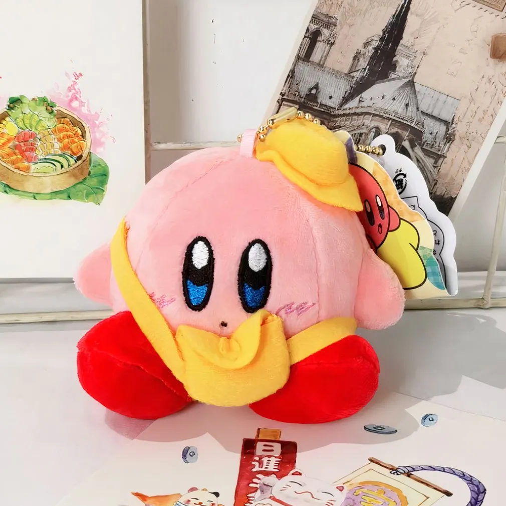 Peluche Kirby avec casquette jaune