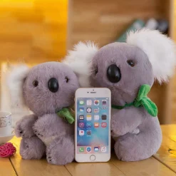 Peluche koala gris et blanc adorable