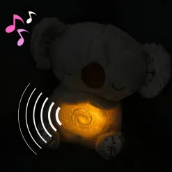 Peluche Koala jaune ou grise qui respire avec musique relaxante