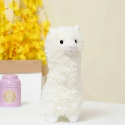 Peluche Lama alpaga blanc
