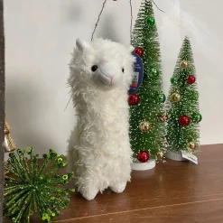 Peluche Lama alpaga blanc