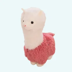 Peluche Lama alpaga rose