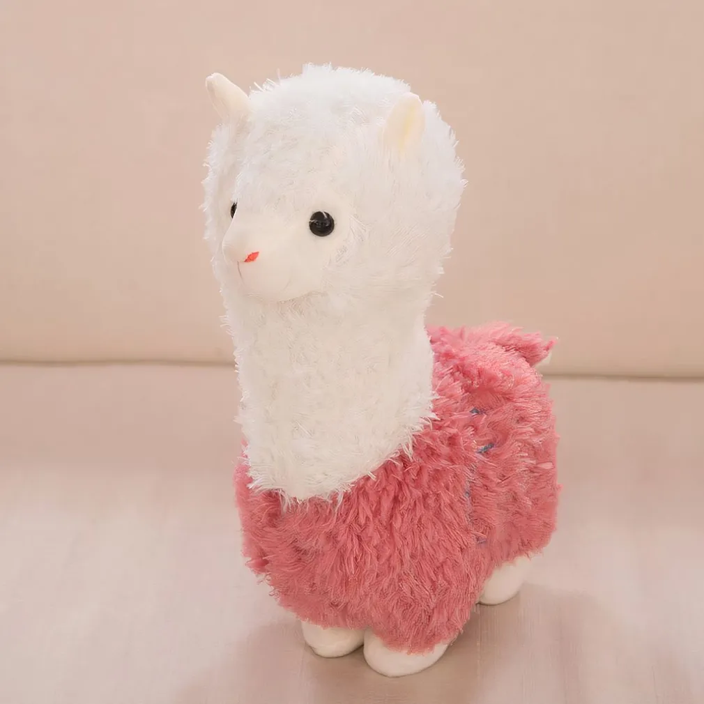 Peluche Lama alpaga rose