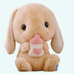 Peluche lapin avec biberon