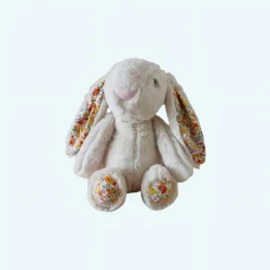 Peluche lapin avec oreilles fleuries