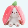 Peluche lapin caché dans une fraise