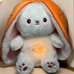 Peluche lapin carotte qui respire avec berceuses