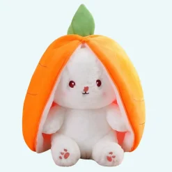 Peluche lapin en carotte