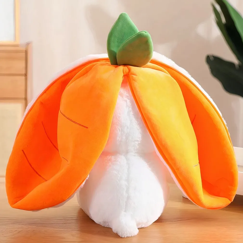 Peluche lapin en carotte