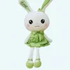 Peluche lapin géante avec robe verte