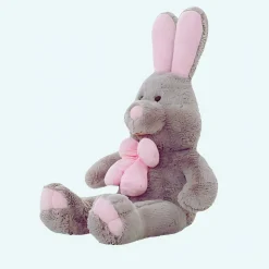 Peluche lapin gris géante