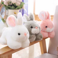 Peluche lapin gris tout doux