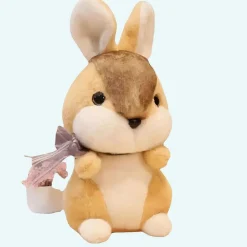 Peluche lapin lièvre beige
