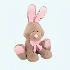 Peluche lapin marron géant