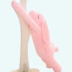 Peluche lapin rose géant