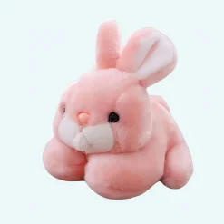Peluche lapin rose tout doux