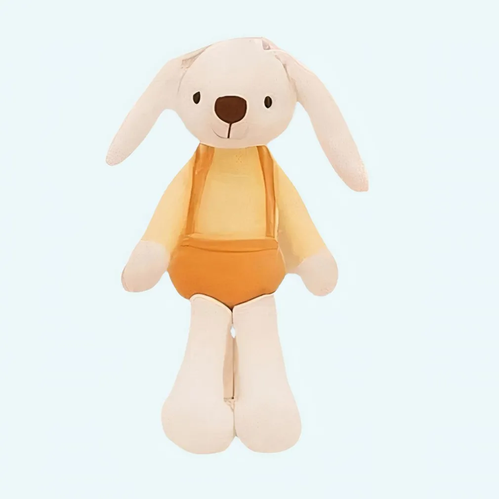 Peluche lapin tenue jaune