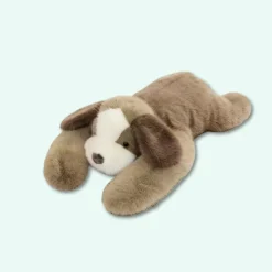 Peluche lestée chien beige