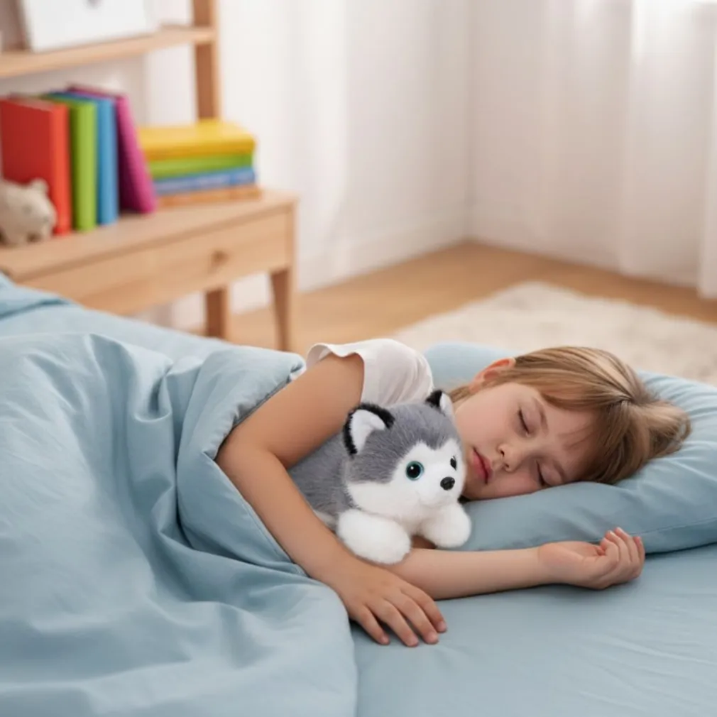 Peluche lestée chien husky