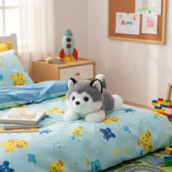 Peluche lestée chien husky