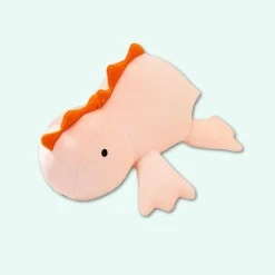 Peluche lestée dinosaure rose