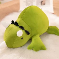 Peluche lestée dinosaure vert