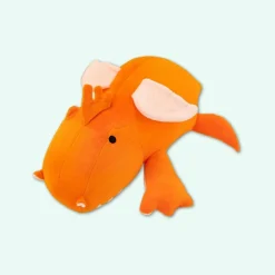 Peluche lestée dragon orange
