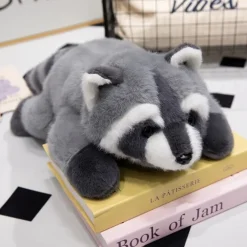 Peluche lestée raton laveur gris