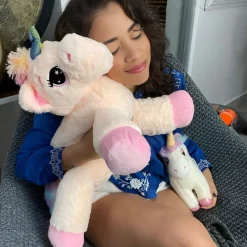 Peluche licorne arc-en-ciel toute douce