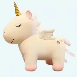 Peluche licorne beige