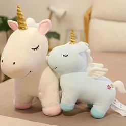 Peluche licorne beige