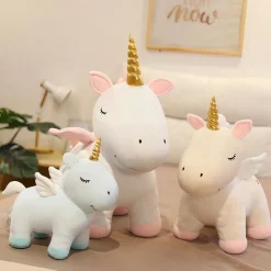 Peluche licorne blanche