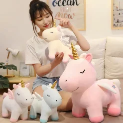 Peluche licorne blanche