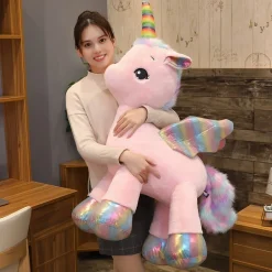 Peluche licorne colorée arc-en-ciel