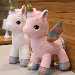 Peluche licorne colorée arc-en-ciel