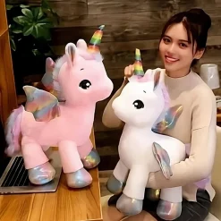 Peluche licorne colorée arc-en-ciel