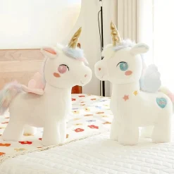 Peluche licorne féérique arc-en-ciel
