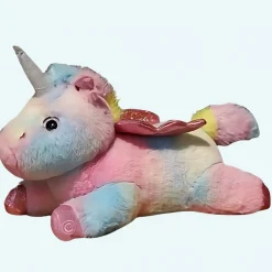 Peluche licorne multicolore lumineuse pour enfants