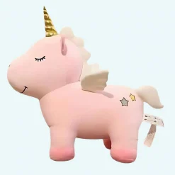 Peluche licorne rose