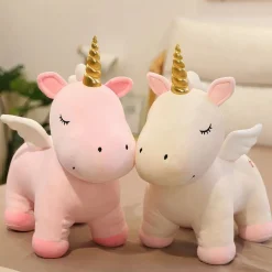 Peluche licorne rose