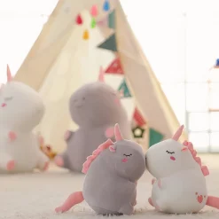 Peluche licorne super douce blanche