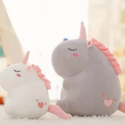 Peluche licorne super douce blanche