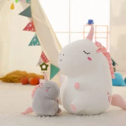 Peluche licorne super douce blanche