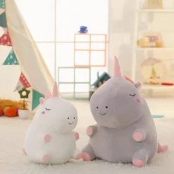 Peluche licorne super douce blanche