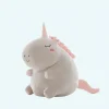 Peluche licorne super douce grise