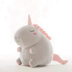 Peluche licorne super douce grise