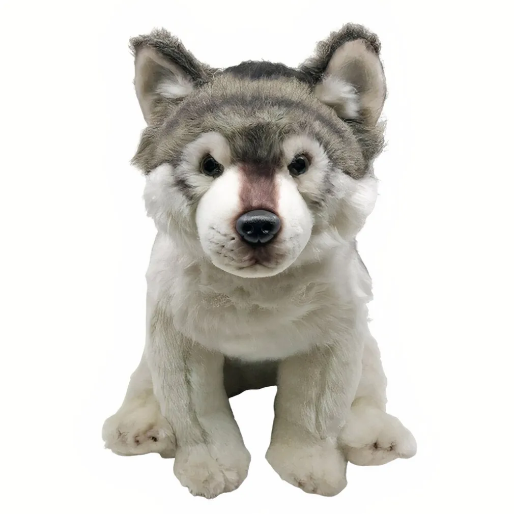 Peluche loup assis