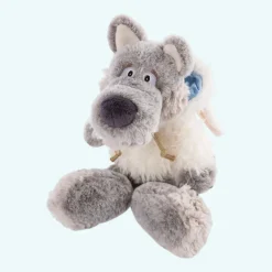 Peluche loup déguisé en mouton blanc