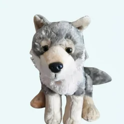 Peluche loup gris adorable