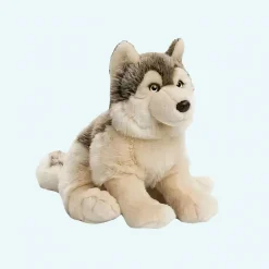 Peluche loup gris mignon